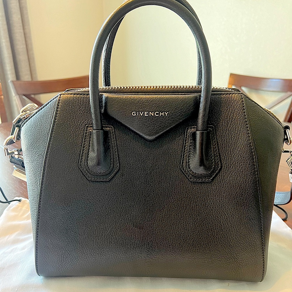 Givency Black Leather Bag with Strap